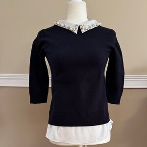 Ted Baker Embellished Navy Blue Sweater